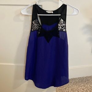 Lush royal purple racer back tank.